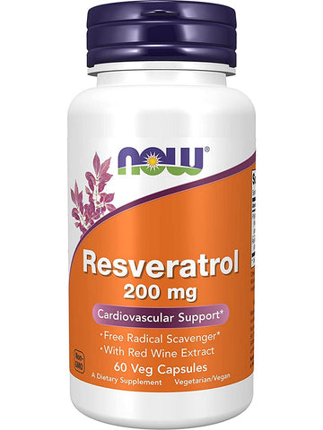 NOW Foods, Resveratrol 200 mg, 60 veg capsules