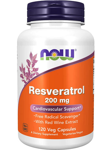 NOW Foods, Resveratrol 200 mg, 120 veg capsules