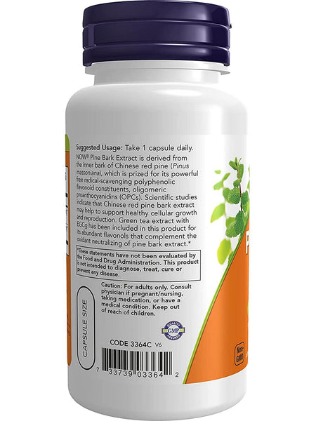 NOW Foods, Pine Bark Extract 240 mg, 90 veg capsules