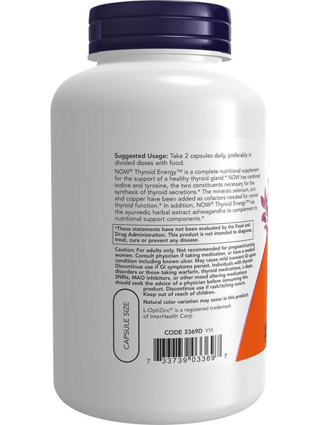 NOW Foods, Thyroid Energy™, 180 veg capsules