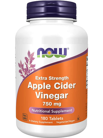 NOW Foods, Apple Cider Vinegar 750 mg, Extra Strength, 180 tablets