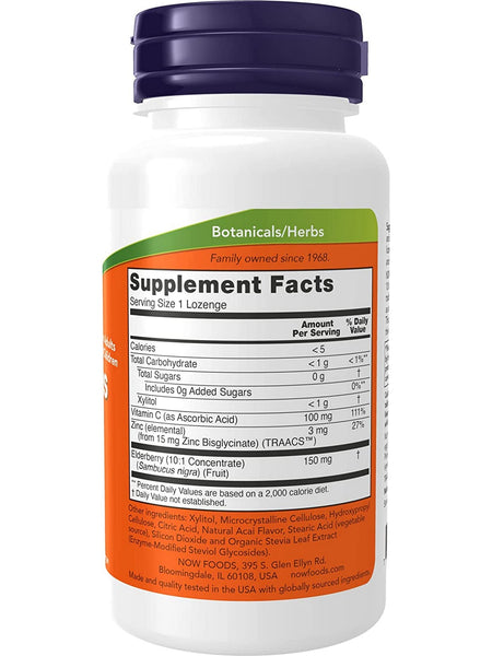 NOW Foods, Sambucus Zinc-C, 60 lozenges