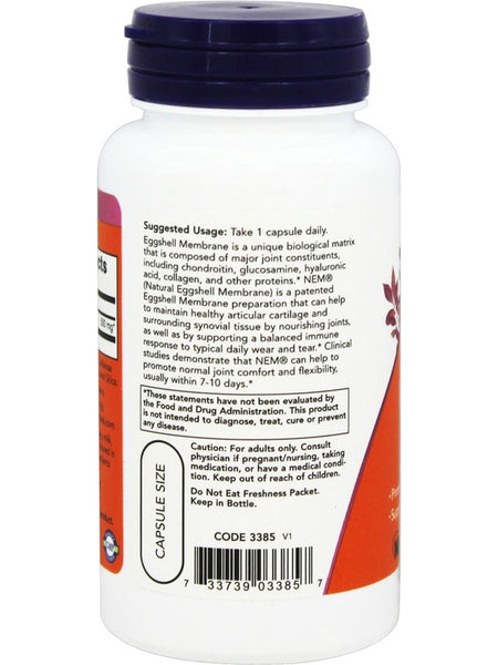 NOW Foods, Eggshell Membrane 500 mg, 60 veg capsules