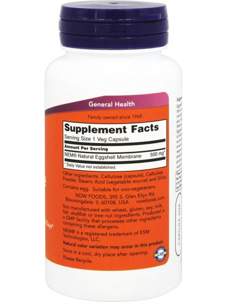 NOW Foods, Eggshell Membrane 500 mg, 60 veg capsules