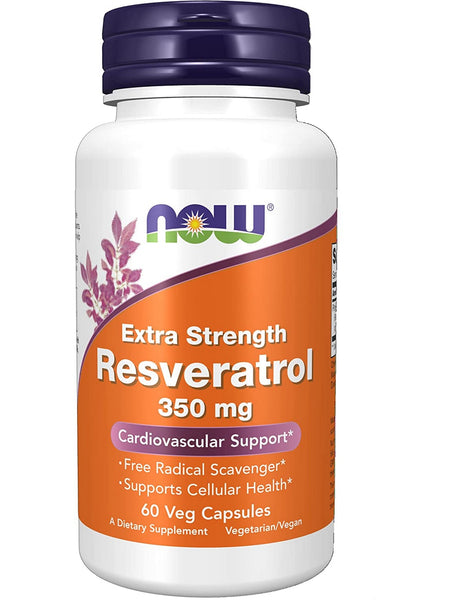 NOW Foods, Resveratrol 350 mg, Extra Strength, 60 veg capsules