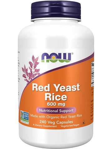 NOW Foods, Red Yeast Rice 600 mg, 240 veg capsules