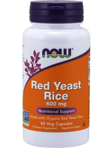 NOW Foods, Red Yeast Rice 600 mg, 60 veg capsules