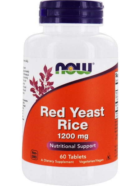 NOW Foods, Red Yeast Rice 1200 mg, 60 tablets
