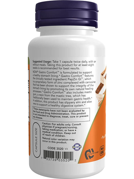 NOW Foods, Gastro Comfort™ with PepZin GI™, 60 veg capsules
