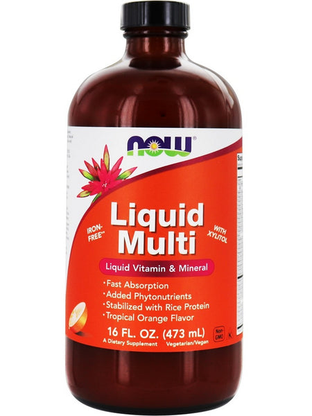 NOW Foods, Liquid Multi, Tropical Orange Flavor, 16 fl oz