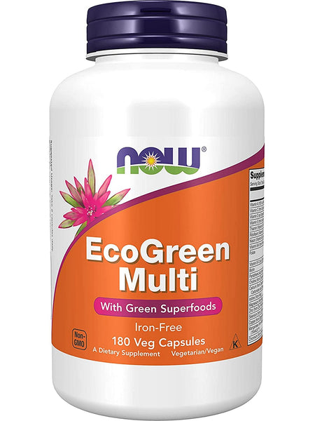 NOW Foods, EcoGreen Multi Vitamin, 180 veg capsules