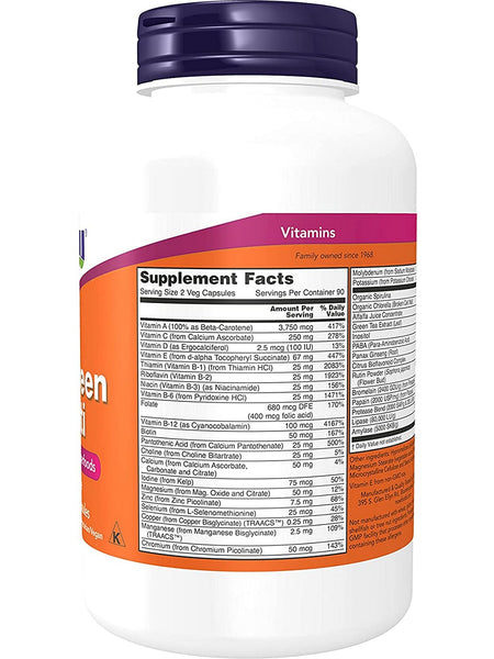 NOW Foods, EcoGreen Multi Vitamin, 180 veg capsules