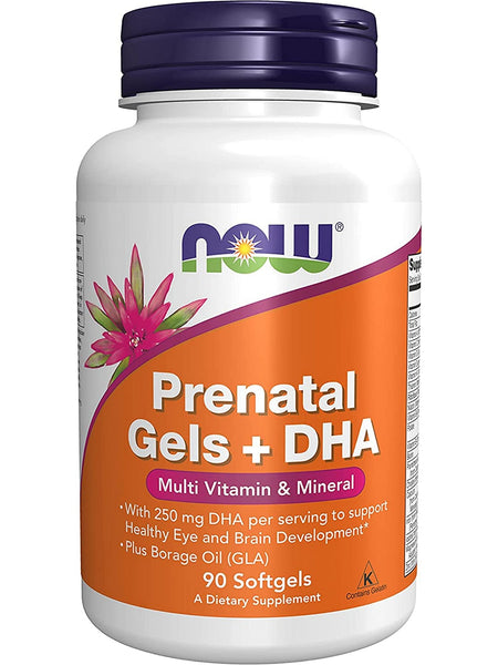 NOW Foods, Prenatal Gels + DHA, 90 softgels
