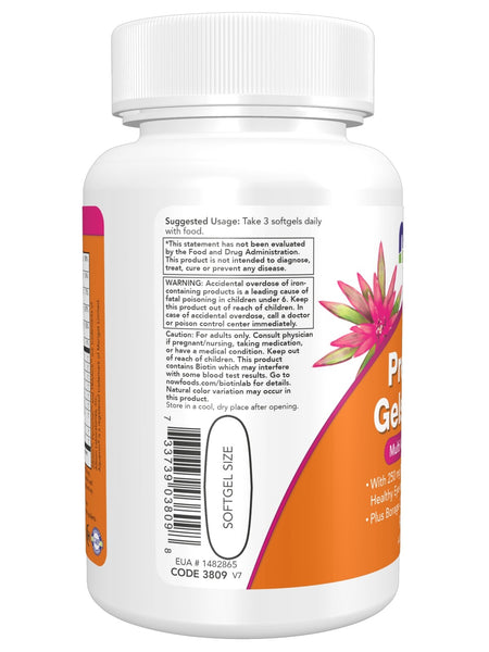 NOW Foods, Prenatal Gels + DHA, 90 softgels