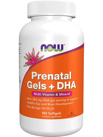 NOW Foods, Prenatal Gels + DHA, 180 softgels