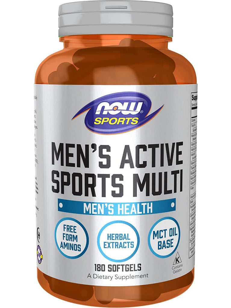 NOW Foods, Men's Active Sports Multi, 180 softgels
