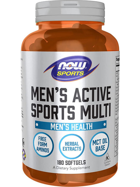 NOW Foods, Men's Active Sports Multi, 180 softgels