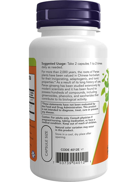 NOW Foods, Panax Ginseng Extract, 100 veg capsules