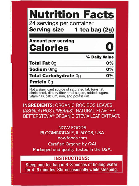 NOW Foods, Better Off Red™ Rooibos with a Vanilla-Citrus Blush, 24 tea bags