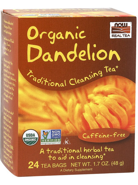 NOW Foods, Organic Dandelion, Traditional Cleansing Tea, 24 tea bags