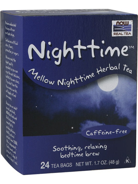 NOW Foods, Nighttime™, Mellow Nighttime Herbal Tea, 24 tea bags