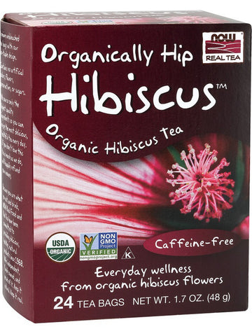 NOW Foods, Organically Hip Hibiscus™, Organic Hibiscus Tea, 24 tea bags