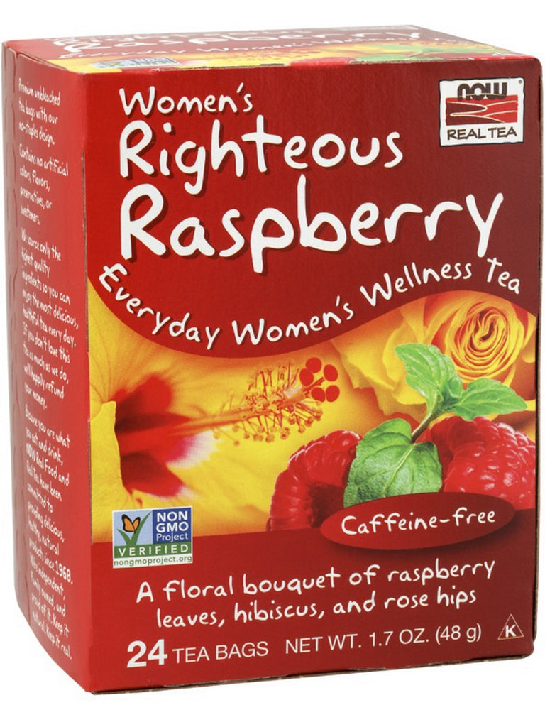 NOW Foods, Women's Righteous Raspberry, Everyday Women's Wellness Tea, 24 tea bags