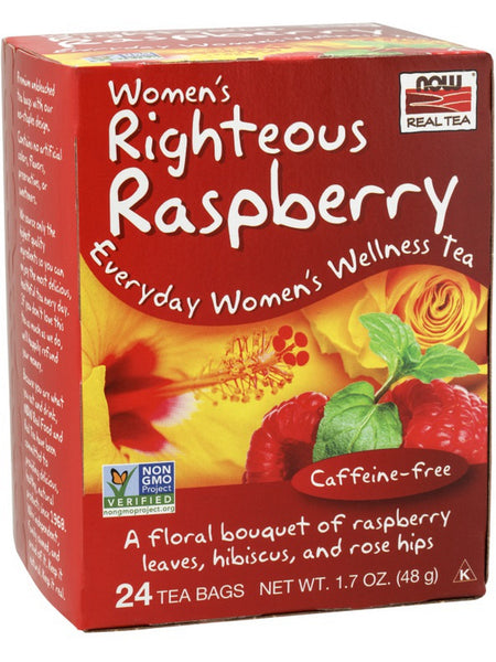 NOW Foods, Women's Righteous Raspberry, Everyday Women's Wellness Tea, 24 tea bags
