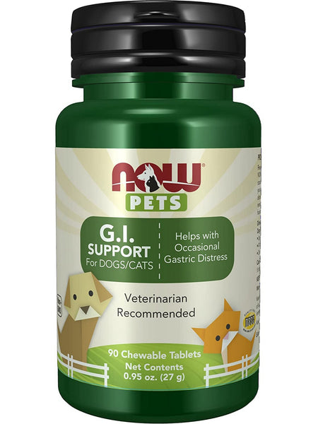 NOW Foods, G.I. Support for Dogs/Cats, 90 chewable tablets