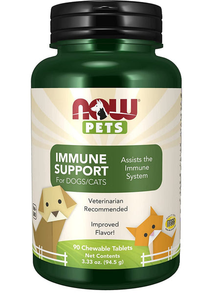 NOW Foods, Immune Support for Dogs/Cats, 90 chewable tablets
