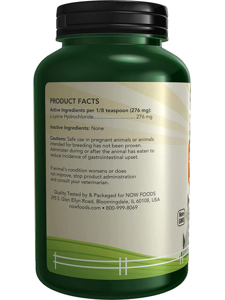 NOW Foods, L-Lysine for Cats, 8 oz