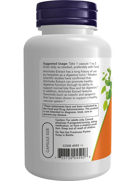 NOW Foods, Artichoke Extract 450 mg, 90 veg capsules