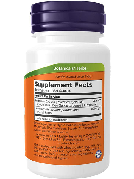NOW Foods, Butterbur, 60 veg capsules