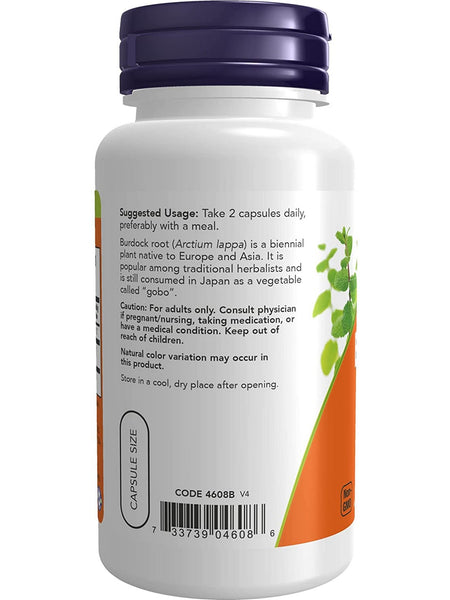 NOW Foods, Burdock Root 430 mg, 100 veg capsules
