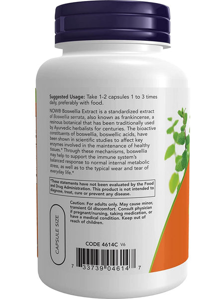 NOW Foods, Boswellia Extract 250 mg, 120 veg capsules