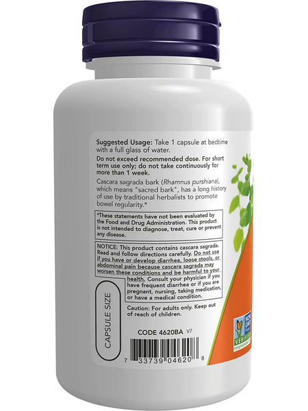 NOW Foods, Cascara Sagrada 450 mg, 100 veg capsules