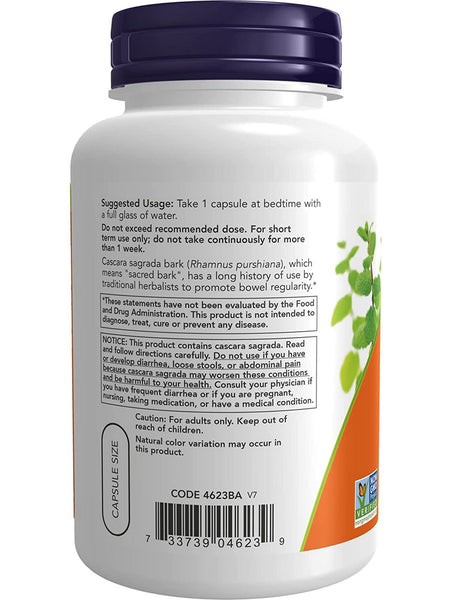 NOW Foods, Cascara Sagrada 450 mg, 250 veg capsules