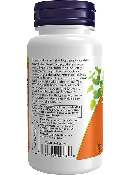 NOW Foods, Celery Seed Extract, 60 veg capsules
