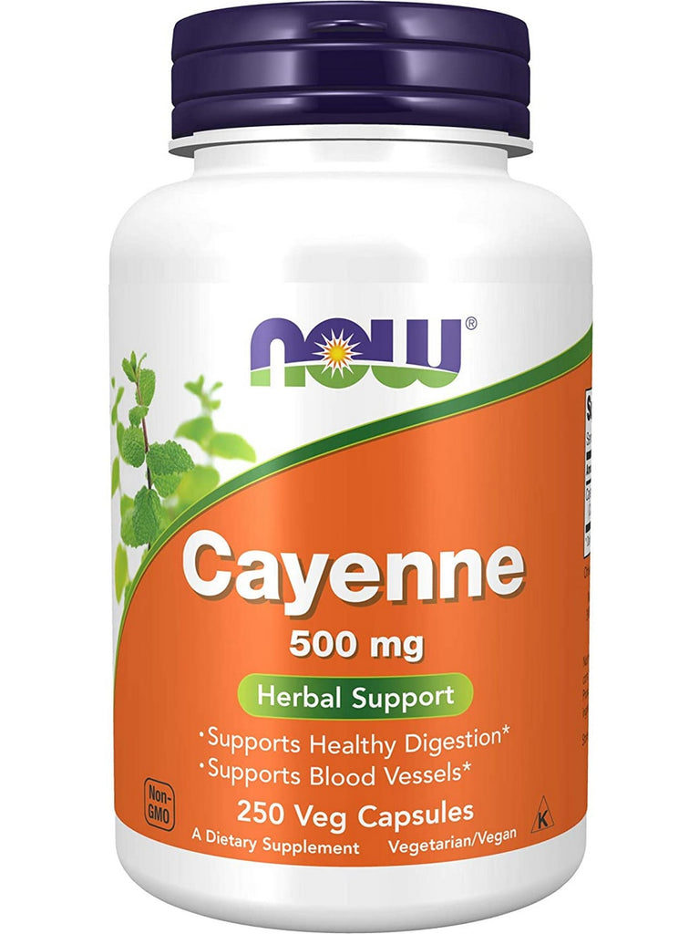 NOW Foods, Cayenne 500 mg, 250 veg capsules