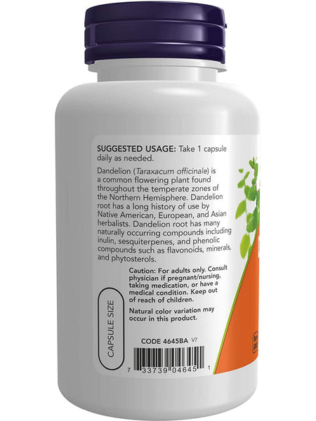 NOW Foods, Dandelion Root 500 mg, 100 veg capsules