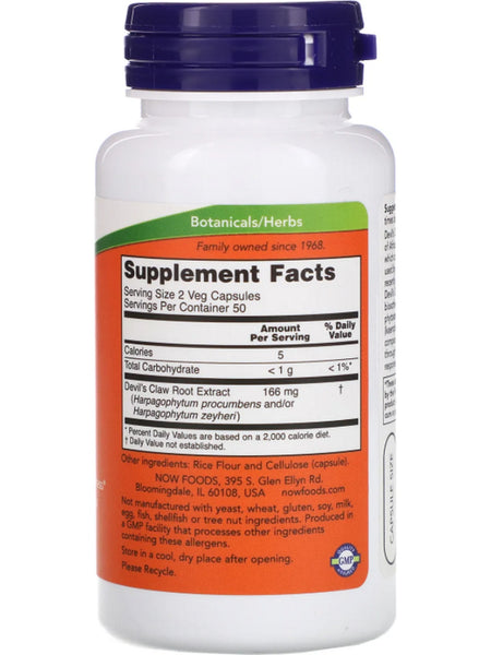 NOW Foods, Devil's Claw, 100 veg capsules