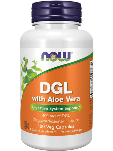 NOW Foods, DGL with Aloe Vera, 100 veg capsules