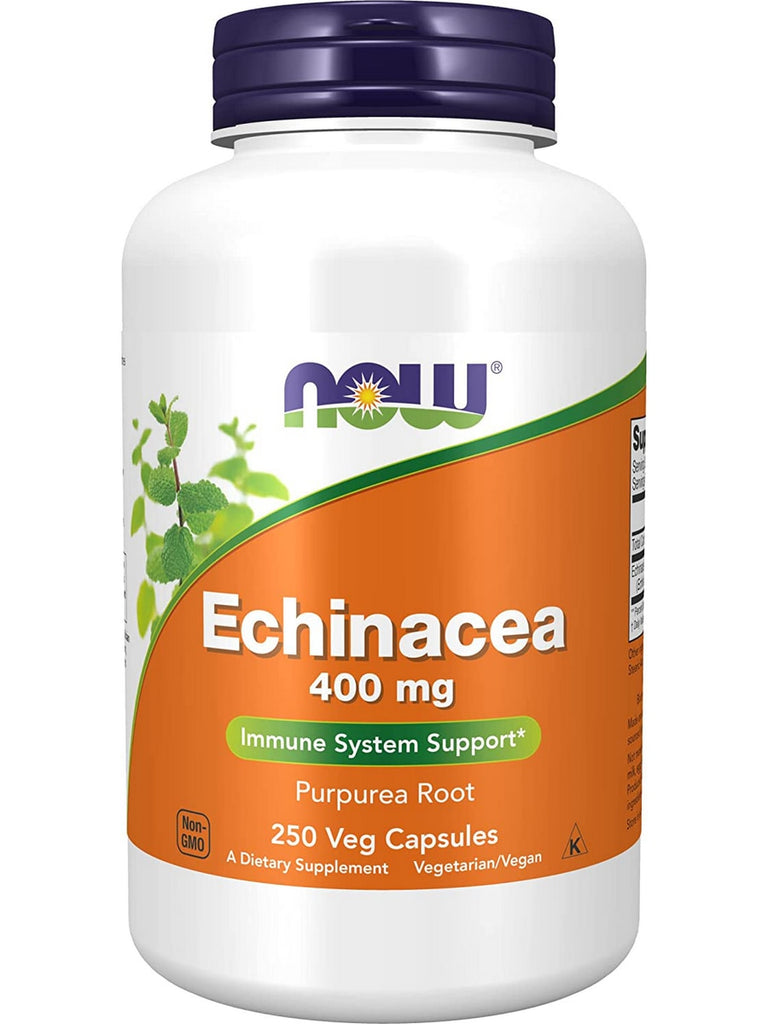 NOW Foods, Echinacea 400 mg, 250 veg capsules
