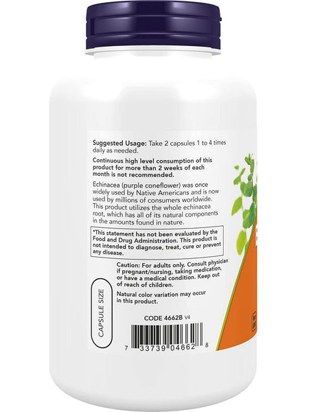 NOW Foods, Echinacea 400 mg, 250 veg capsules