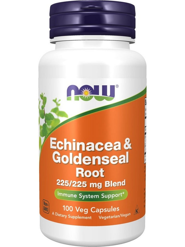 NOW Foods, Echinacea & Goldenseal Root 225/225 mg Blend, 100 veg capsules