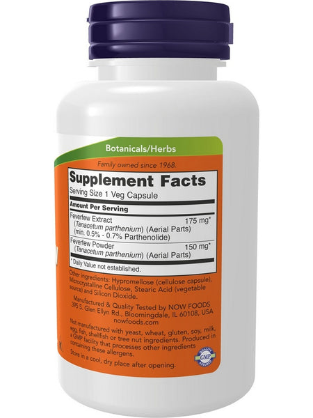 NOW Foods, Feverfew, 100 veg capsules