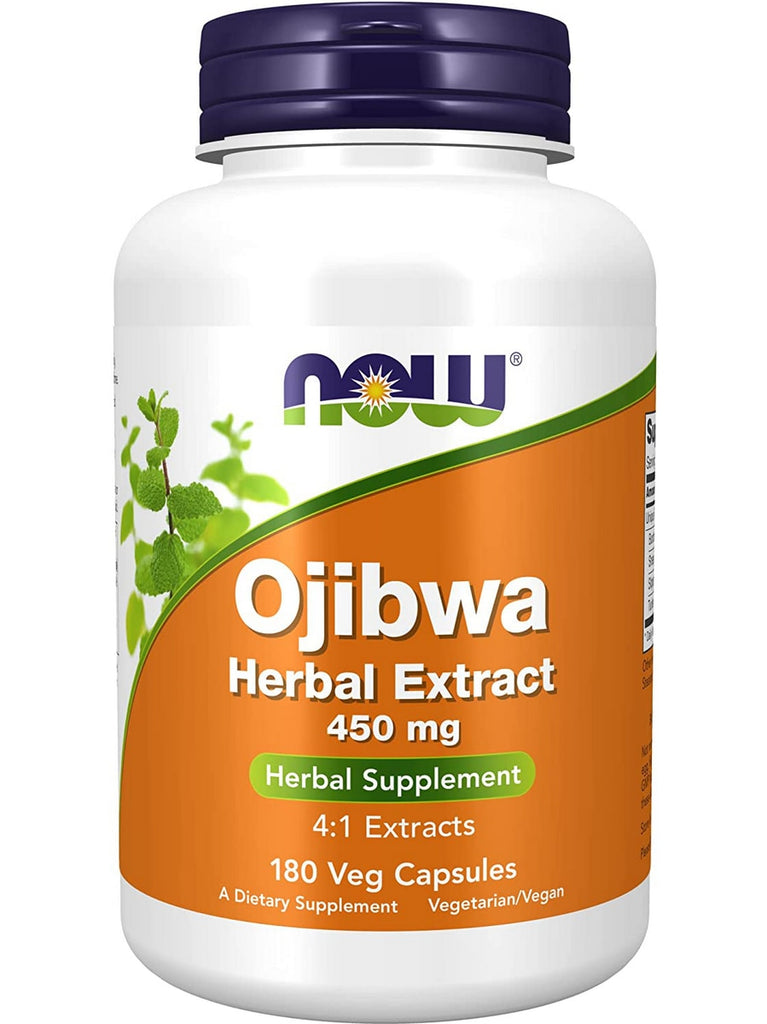 NOW Foods, Ojibwa Herbal Extract 450 mg, 180 veg capsules