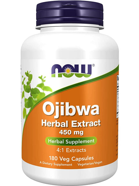 NOW Foods, Ojibwa Herbal Extract 450 mg, 180 veg capsules