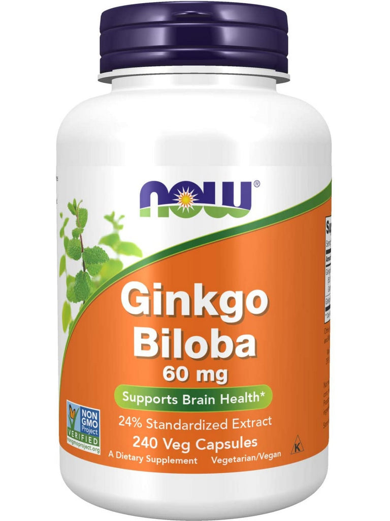 NOW Foods, Ginkgo Biloba 60 mg, 240 veg capsules