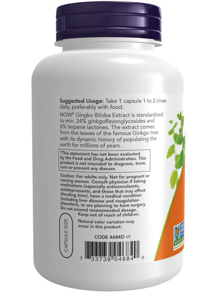 NOW Foods, Ginkgo Biloba 60 mg, 240 veg capsules